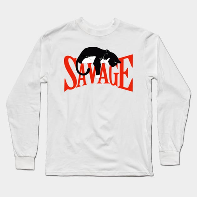 Savage Long Sleeve T-Shirt by Pawfect Designz